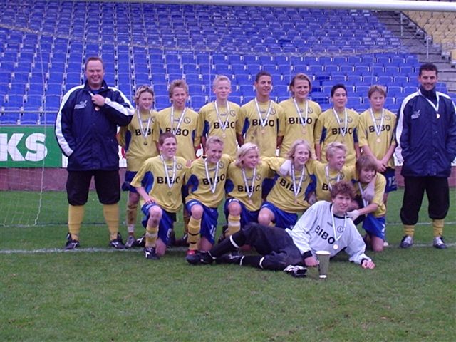 Aakjær med sit Herfølge BK 1 Drenge blev Sjællandsmestre i 2004, ved at slå Brøndby 3-1 i finalen!